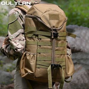 Buitenzakken Ouleylan 60L Outdoor Camouflage Sporttas wandelen Tactische rugzak waterdichte camping opslag Backpack Q240521