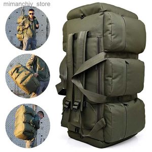 Bolsas al aire libre Camping al aire libre Senderismo Bolsa 100L Super Capacidad Bolsa de equipaje de viaje Hombres Mochila militar Paquete táctico Bolsa de almacenamiento deportivo Q231130