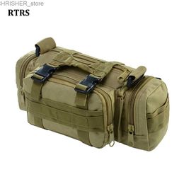 Buitenzakken Outdoor Multifunctionele camerale schoudertas Militaire tactische taille -taille waterdichte wandelcamping Treking Cycling Sling Bagl231222