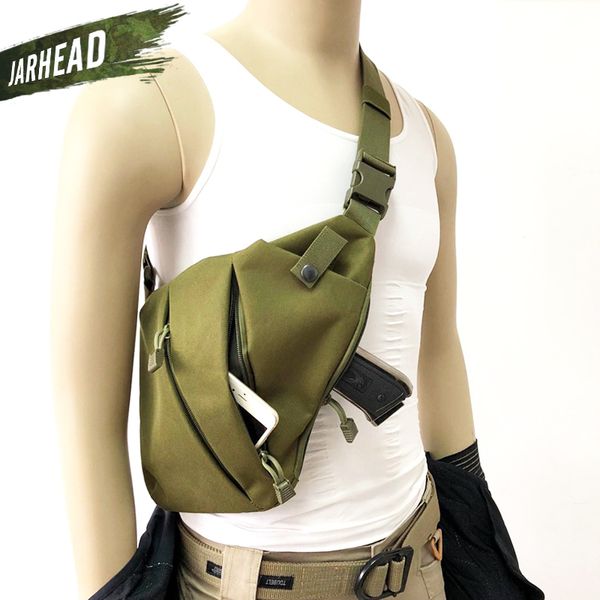 Bolsas al aire libre Almacenamiento táctico al aire libre soporte para pistola bandolera para hombres bolsa de caja antirrobo nylon deportes caza cuerpo cruzado bolsa de pistola 230520