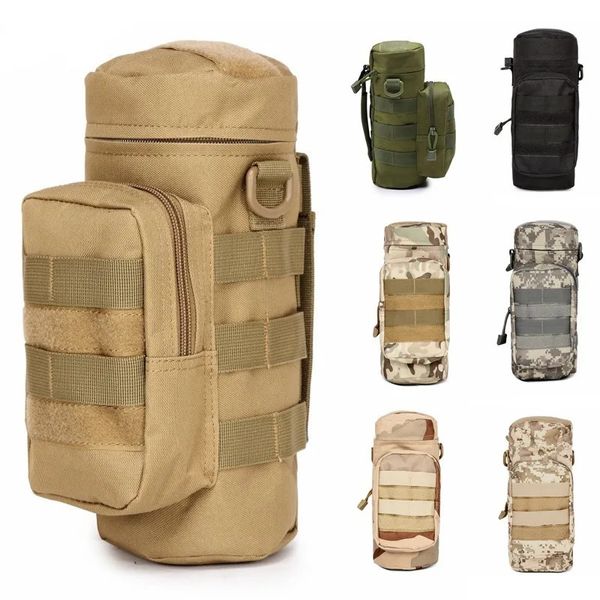 Bolsas al aire libre Molle Botella de agua Bolsa Equipo táctico Hervidor Cintura Bolsa de hombro para los fanáticos del ejército Escalada Camping Senderismo 231030