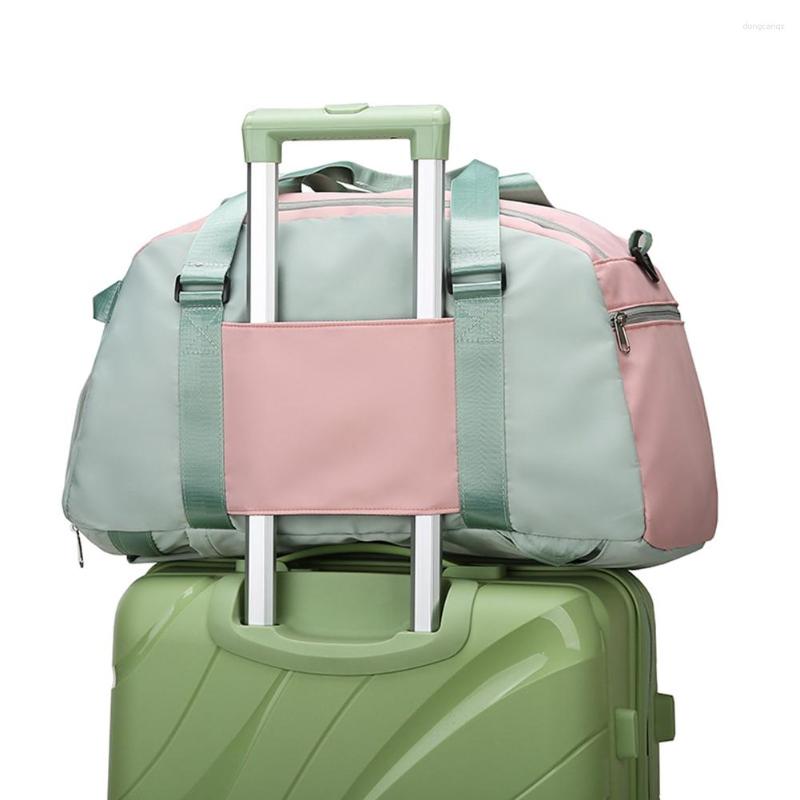 Sacos ao ar livre Oxford Fitness Bag Impermeável Seco Separação Molhada com Compartimento de Sapato Multifuncional Alça de Ombro para Homens Mulheres