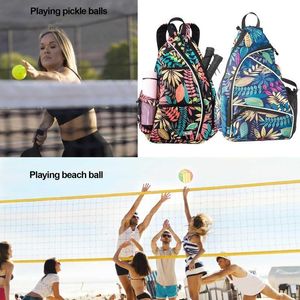 Outdoor Tassen Pickleball Tas Voor Vrouwen Verstelbare Pickleball Sling Bag Tafeltennis Racket Rugzak Met Waterfles Houder Cadeaus Voor 230801