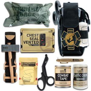 Bolsas al aire libre Rhino Rescue Military Ifak Pouch EDC a Gunsite Combat First Aid Trauma Tactical Kit Bag Diseñado para tratar heridas de pistola 230717