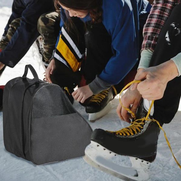 Bolsas al aire libre Bolsa para patines sobre ruedas Zapatos de patinaje sobre hielo duraderos que llevan para patines cuádruples Figura Hockey en línea