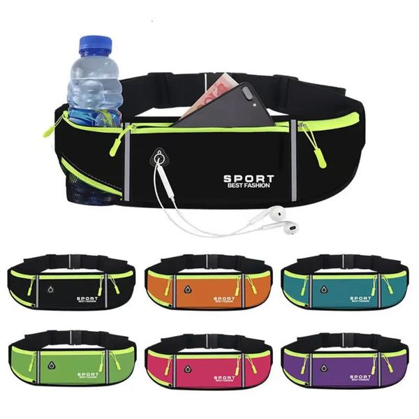 Sacs de plein air Courir Taille Sac Marathon Jogging Hommes Femmes Équitation Fitness avec bouteille d'eau Étanche Téléphone Sport Ceinture 231009