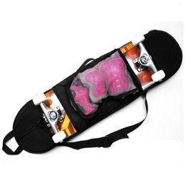 Buitenzakken Skateboard rugzak praktische zwarte chiffon shoder tas verstelbare riem gauwzak longboard carry drop levering sporten o dhofp