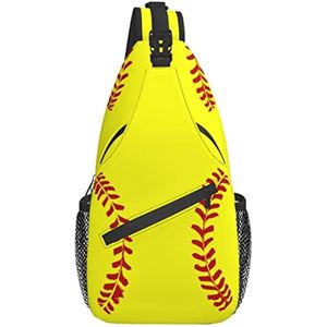 Bolsas al aire libre Softbol Imprimir Sling Bag Pecho Crossbody para hombre 231123