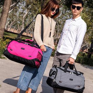 Buitenzakken Sport voor vrouwen 2021 Duffel Bag Gym Fitness Yoga Men Ladies Pink Sport