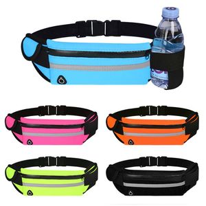 Bolsas al aire libre Bolsillos deportivos Impermeable Correr Cintura Bolsa Cinturón Invisible Fitness Antirrobo Caja del teléfono Paquete de botella de agua