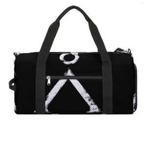 Sacs de plein air Stargate Mens Sports Grunge Formation Sac de sport avec chaussures Sacs à main drôles Hommes Design Portable Fitness