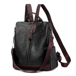 Outdoor Bags Street Fashion Anti-deft PU Soft Face dames schoudertas externe hoofdtelefoongat trend merk Mochila feminina