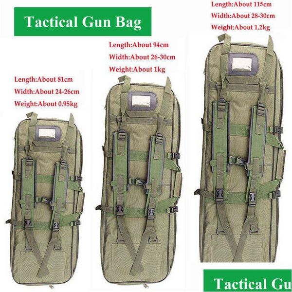 Sacs de plein air Sac de pistolet tactique Équipement militaire Tir Chasse 81/94 / 115cm Airsoft Rifle Case Carry Protection Sac à dos Y1227 DRO DHF0I