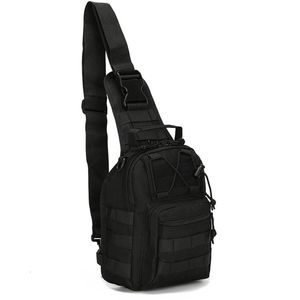 Bolsos al aire libre Bolso de hombro militar táctico 800D Impermeable Oxford Pecho pequeño Deportes Sling Mochila para caza Senderismo Camping 230630