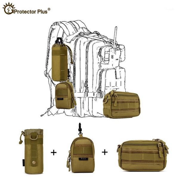 Bolsas al aire libre Bolsa táctica Conjunto 3 Molle Expandir Deportes Caza Ciclismo Camo Bolsa Solo Hombro Cintura Impermeable1