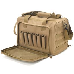 Bolsas al aire libre Bolsa de rango táctico Sistema Molle 600D Pistola impermeable Pistola de tiro Paquete de caja Caqui Accesorios de caza Herramientas Sling Bag Camping 221102