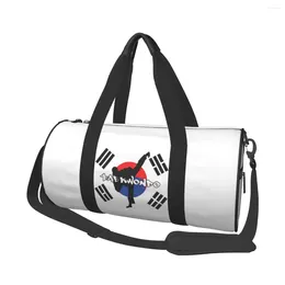 Sacs extérieurs Taekwondo Korean Gym Sac Martial Art Weekend Sports avec chaussures Voyage de sac à main personnalisé Fitness coloré pour couple