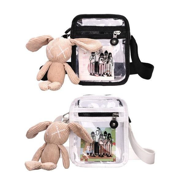 Sacs de plein air Transparent Bandoulière Étanche PVC Messenger Sac À Main Femmes Sac À Main Transparent Avec Bretelles Réglables