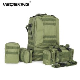 Outdoor Tassen VEQSKING Heren Militaire Tactische Rugzak Grote Capaciteit Klimmen Wandelen Camping Jacht Reizen Rugzakken 231024