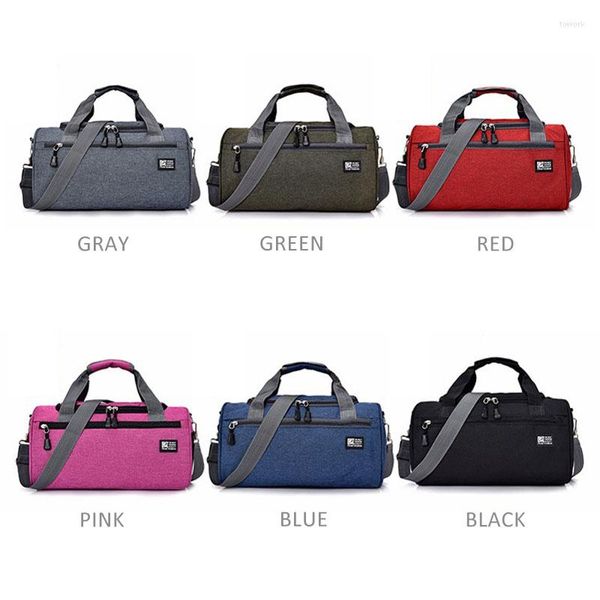 Bolsas al aire libre impermeable Nylon deporte gimnasio bolsa señora mujeres Fitness portátil viaje Duffle hombres bolso mujer Yoga 6 colores a elegir