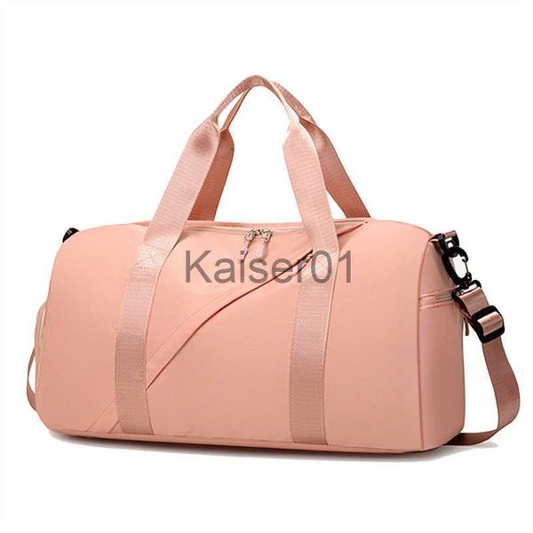 Bolsas al aire libre Nylon impermeable Deportes Bolsas de gimnasia Hombres Mujeres Entrenamiento Fitness Bolso Patchwork Bolsa de viaje Bolsa de estera de yoga con compartimento para zapatos x0724