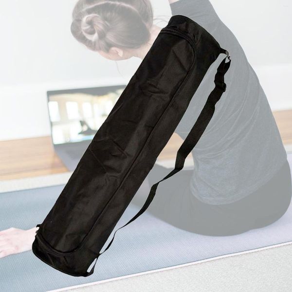 Sacs de plein air Femmes Hommes Yoga Mat Zip Gym Sac Pilates Stockage Oxford Tissu Transporteur avec sangle réglable pliable