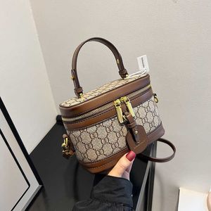 Cosmetische tassen Dames 2024 Nieuwe mode Afdrukken Handheld Klein Vierkant Veelzijdige schouder Crossbody make-uptas