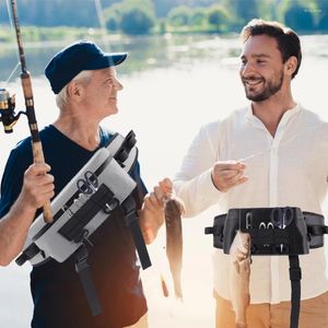 Bolsas al aire libre Youzi Canvas Paquete de cintura de pesca con soporte de caña Bolsa de aparejos Fanny para agua salada de agua dulce