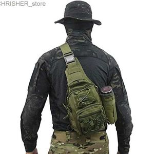 Buitenzakken Yunfang Tactical Bag Backpack Militaire buitensporten Kleine sling borsttas Geschikt voor reizen Wandelen Camping Biking Fishingl231222