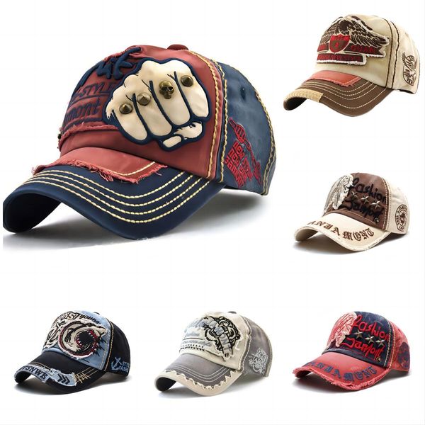 Gorra de béisbol al aire libre Hip Hop Sombrero de cabeza grande Casual Moda vintage desgastado Sombrero de vaquero sombrilla casual Hombres Mujeres Casual Estilo retro clásico visera de graffiti nueva era nb gorras