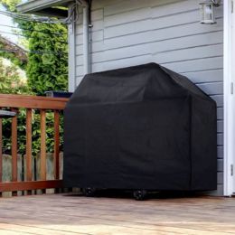 Outdoor BBQ Cover Black 190t Polyester Oxford Doek Zware Dust Dust Doevere Rainproof Sunscreen Barbeque Grill Protective Cover
