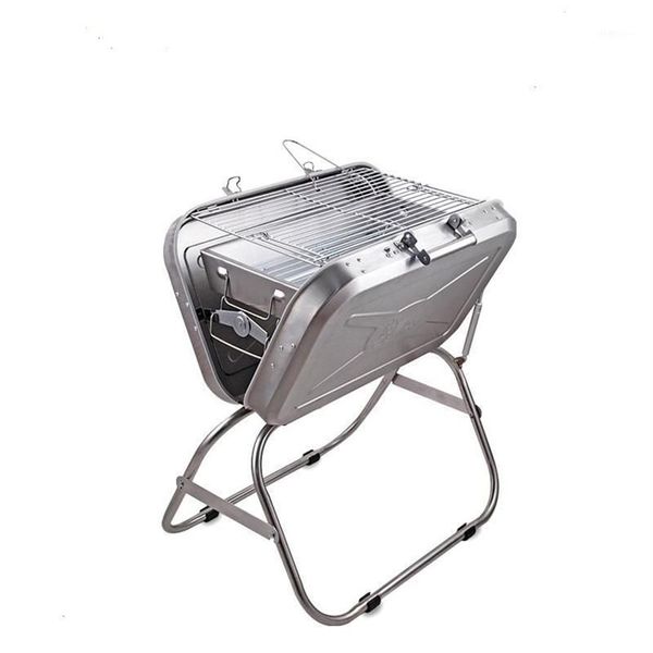 Barbecue d'extérieur pliable en acier inoxydable, valise Portable, 1279L