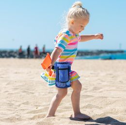 Sac de plage en maille pour enfants, sac de sport pliable et Portable pour jouets de plage, sac à dos de rangement, sacs de rangement collection sacs