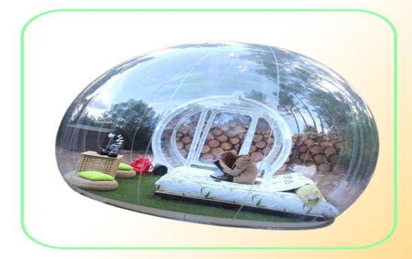 Belle tente gonflable extérieure de dôme de bulle 3 M de diamètre el avec la maison transparente entière de bulle d'usine de ventilateur 3333295
