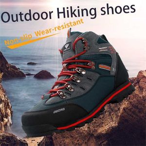 Outdoor Big Size Waterdichte Wandelschoenen Voor Mannen Suede Ademende Trekking Sneakers Bergschoenen Anti-Gladde Sneakers 211126