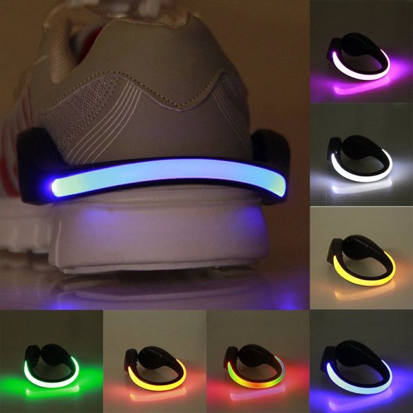 Lumière de vélo extérieure Lumière d'éclairage Lumineux Lumineux Lumineux LED Clip AVERTISSEMENT Lampes Night Walking Lampes à chaussures de sécurité D1.0