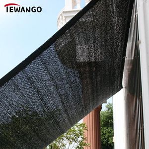 Extérieur noir anti-UV Dhpe Sun Shade Net Home Balcon Screen Garden Fence Netting Mesh Fabric Pergola Cauve Sunshade Net