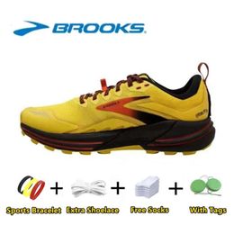 Brooks al aire libre Cascadia Running Shoes Diseñador para hombres Sports de deportes al aire libre Trainers Flat Bottom Bule Bule verde naranja Eur 36-45