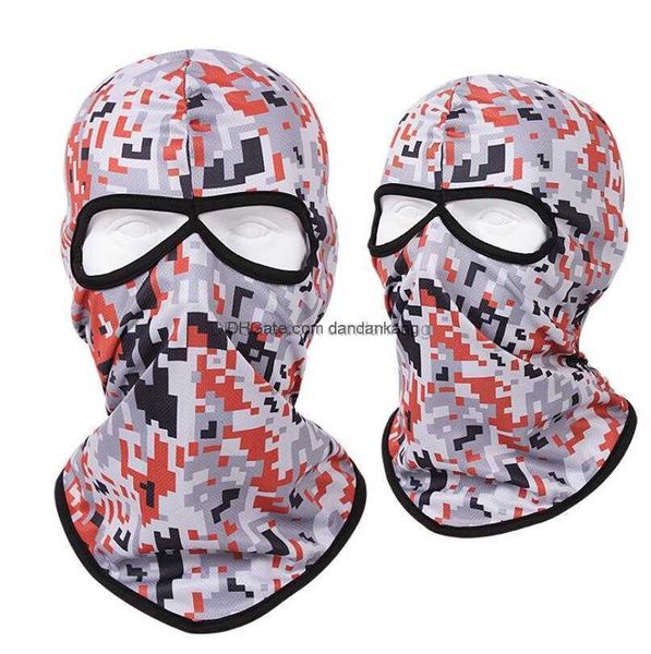 Extérieur Camo Tactique Cyclisme Masque Complet Cagoule Vélo Ski Vélo Snowboard Sport Tête Couverture Randonnée Chapeau Cap Hommes Femmes Équipement De Protection