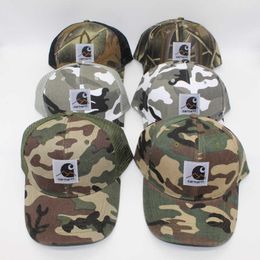 Chapeau de camion en maille respirante de camouflage extérieur, costume de travail de marque à la mode, chapeau en bec de canard pour hommes et femmes, chapeau de voyage d'ombrage solaire printemps/été