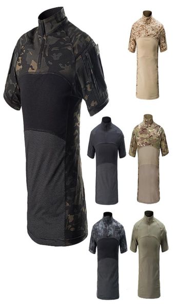 Camiseta de camuflaje al aire libre, caza, tiro, vestido de batalla estadounidense, uniforme táctico BDU, ropa de combate del ejército, camisa de camuflaje NO050142304869