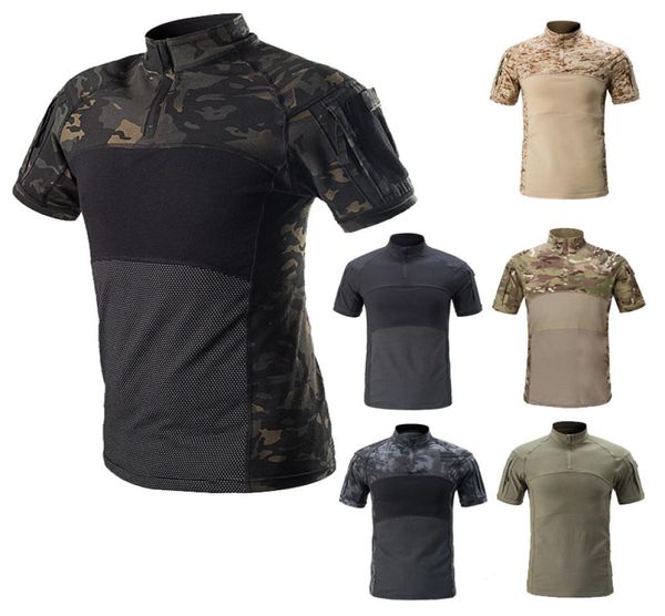 Camiseta de camuflaje al aire libre, caza, tiro, vestido de batalla estadounidense, uniforme táctico BDU, ropa de combate del ejército, camisa de camuflaje NO050148899615