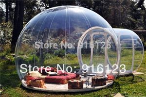 Tienda de burbujas para acampar al aire libre de pvc de 0,3mm, tienda de césped inflable transparente, tienda de burbujas