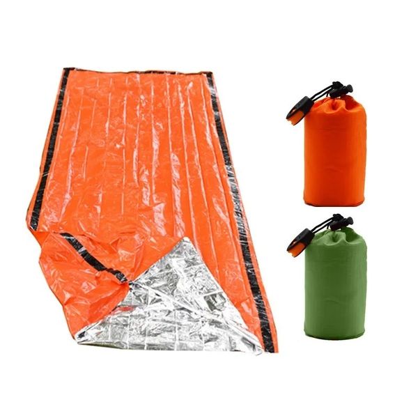 Sac de couchage d'urgence de camping extérieur thermique Keep tiède imperméable premiers soins d'urgence Blanke Randonnée de randonnée