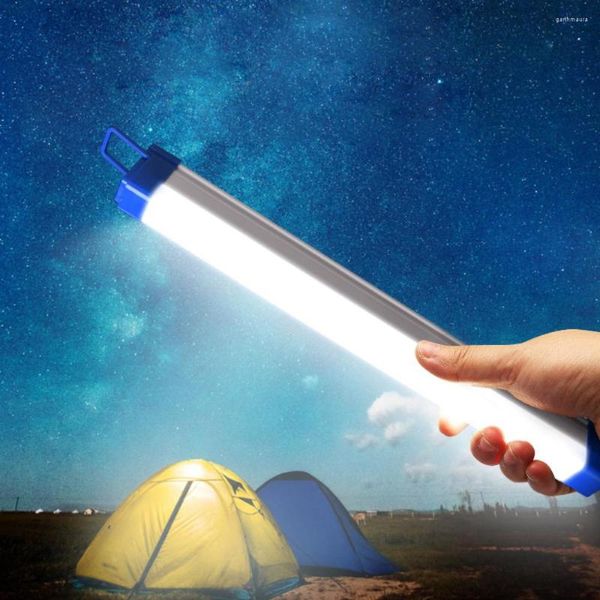 Lámpara LED para acampar al aire libre, Bombilla magnética recargable por USB, luz multifunción de 20W, 40W y 60W para tubo de emergencia portátil