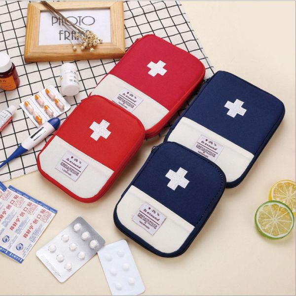 Mini sac de rangement de médicaments de Camping en plein air, Kit médical Portable de premiers secours, voyage Camping, sac de survie d'urgence, étui à pilules