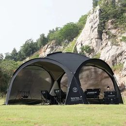 Tente de camping extérieur tente de voyage familiale pluie et protection solaire PU3000mm en revêtement argenté Dôme Ultralight tente 240416