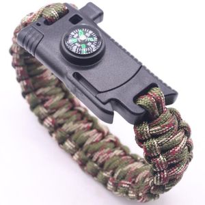 Bracelet de survie pour Camping en plein air, multifonction, d'urgence, auto-sauvetage, multifonction, corde de parapluie d'évasion, kits de bracelets pour hommes