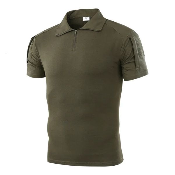 Tactiques de Camping en plein air camouflage T-shirt uniforme militaire haut étudiant formation militaire chemise à manches courtes bleu marine 240129