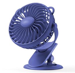 Camping en plein air ventilateur rechargeable USB ventilateur à trois vitesses tête rotative à 360 ° pour bureau pince réglable mini ventilateur de table de bureau